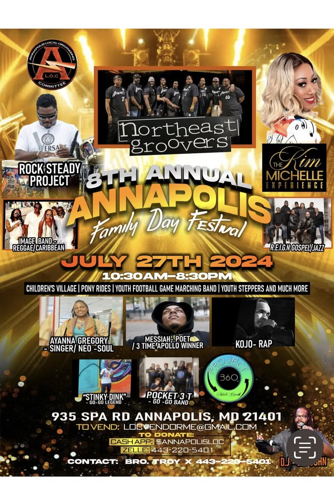 Poster for the event detailing entertainment and attractions